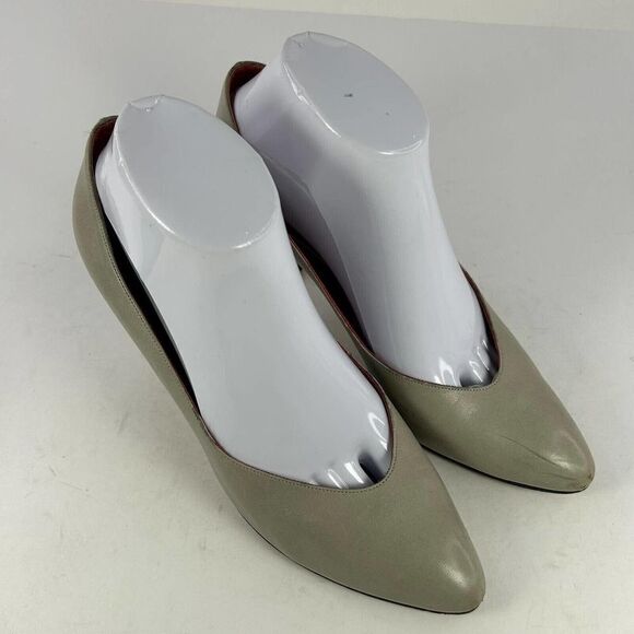 VTG YSL Yves Saint Laurent Women's Tan Sand Pumps US 8.5 M Heels Classic Shoes - Picture 5 of 13